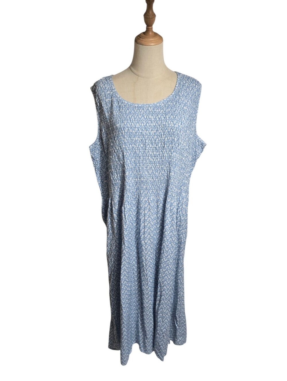 Croft & barrow LIght Blue Floral print Midi Dress Plus Size NWT